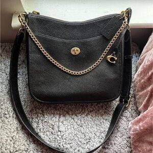 Black Coach Pebble Leather Crossbody Bag - Great condition with Dust Bag